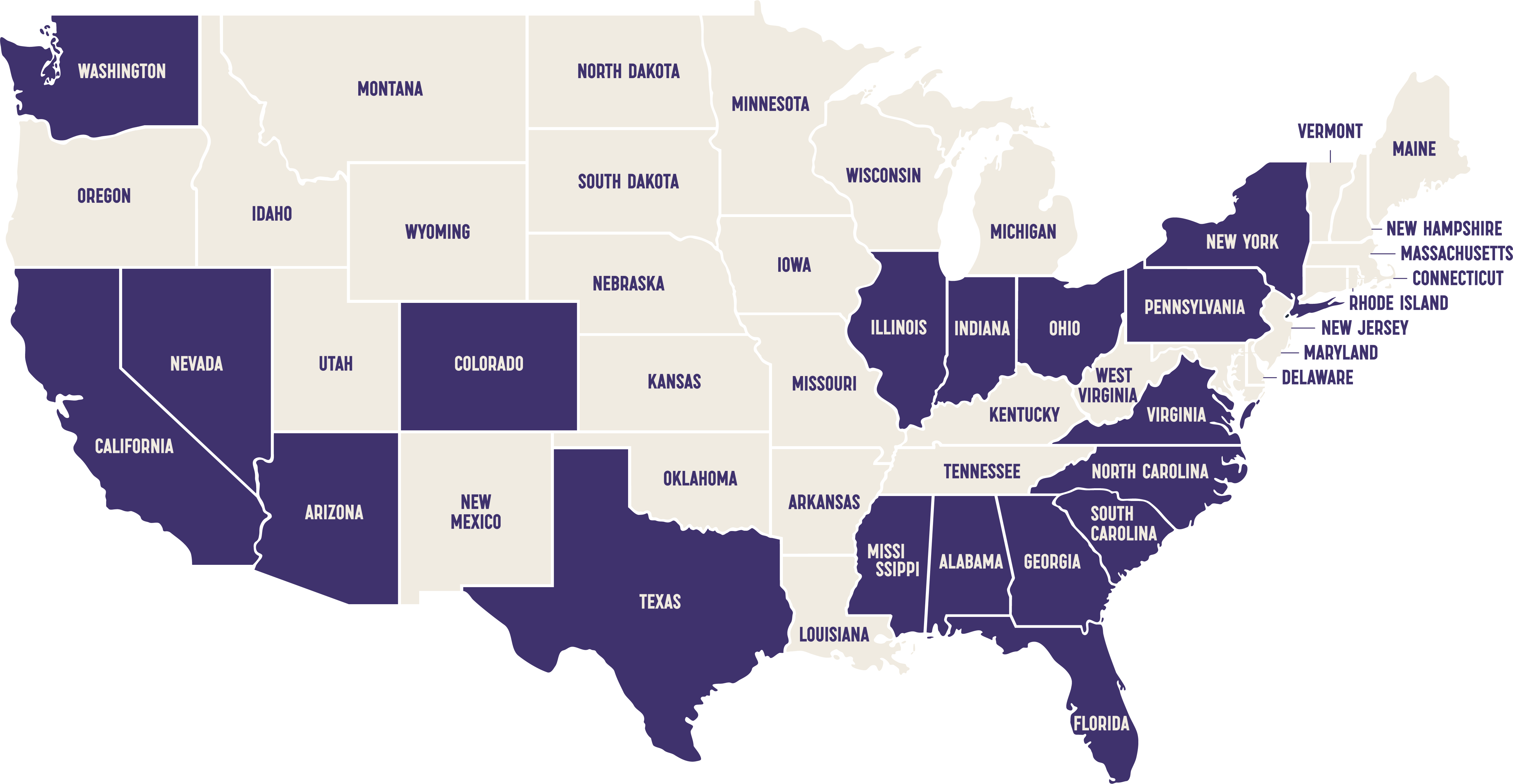 ROGER US Coverage Map